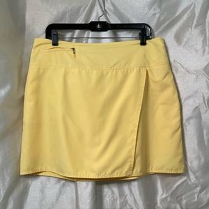 Izod Pastel Yellow Spring Preppy Mini Tennis Skirt Skort